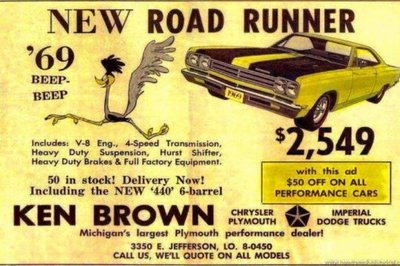 69 Roadrunner Ken Brow Plymouth Sales Advert. #1.jpg